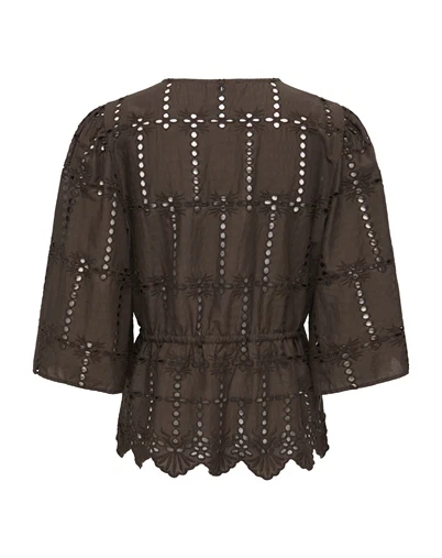 JDY - JDYJojo Anglaise Bluse - Chocolate Brown 